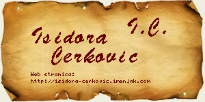 Isidora Čerković vizit kartica
